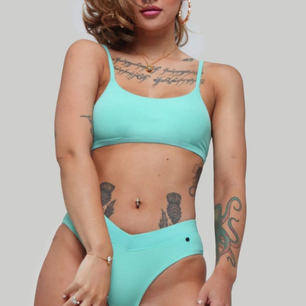 CXIX The Hills Top - Ribbed Mint × 1L / Mint